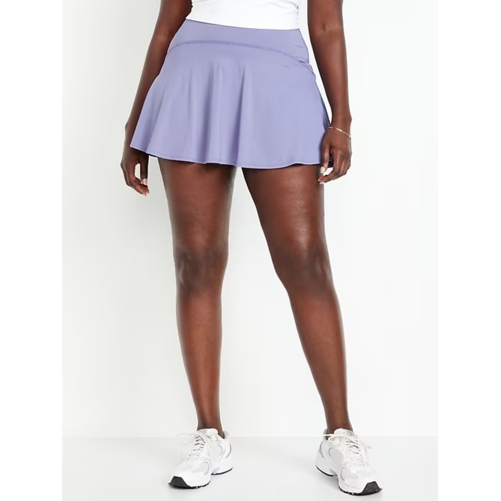 Old Navy Skort Womens M Purple Powersoft Extra High Rise Go Dry Skirt Lined New